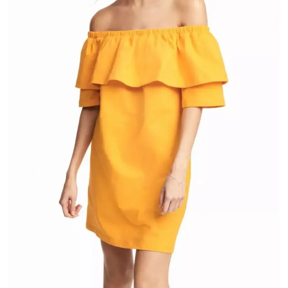 H&M White Off the Shoulder Mini Dress - size 8 - Picture 7 of 7